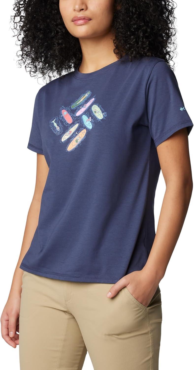 imageColumbia Womens Sun Trek Ss Graphic TeeNocturnalKayak Krazy