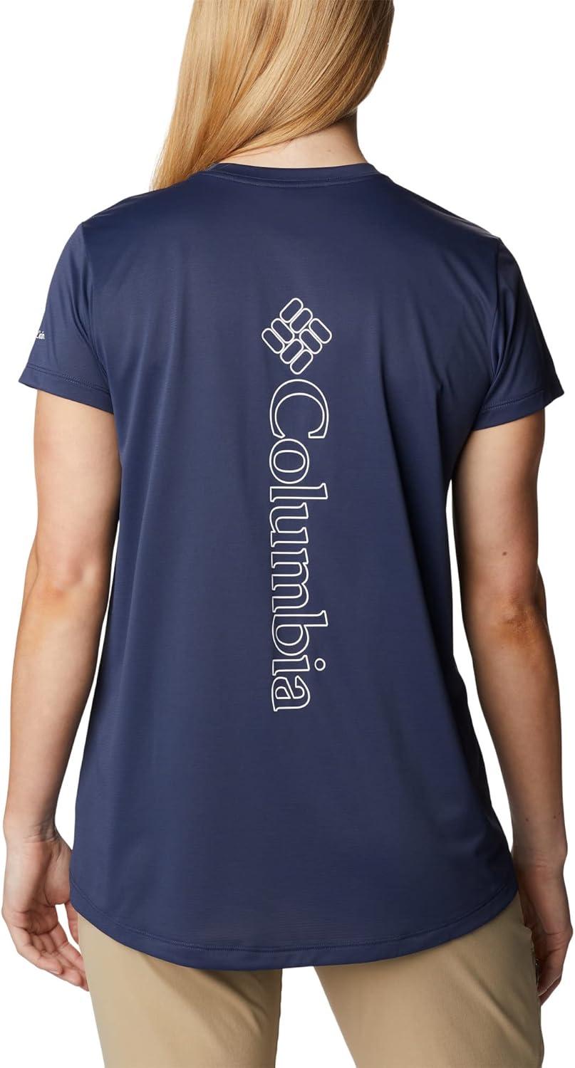 imageColumbia Womens Sun Trek Ss Graphic TeeNocturnalVertical Outline Csc Graphic