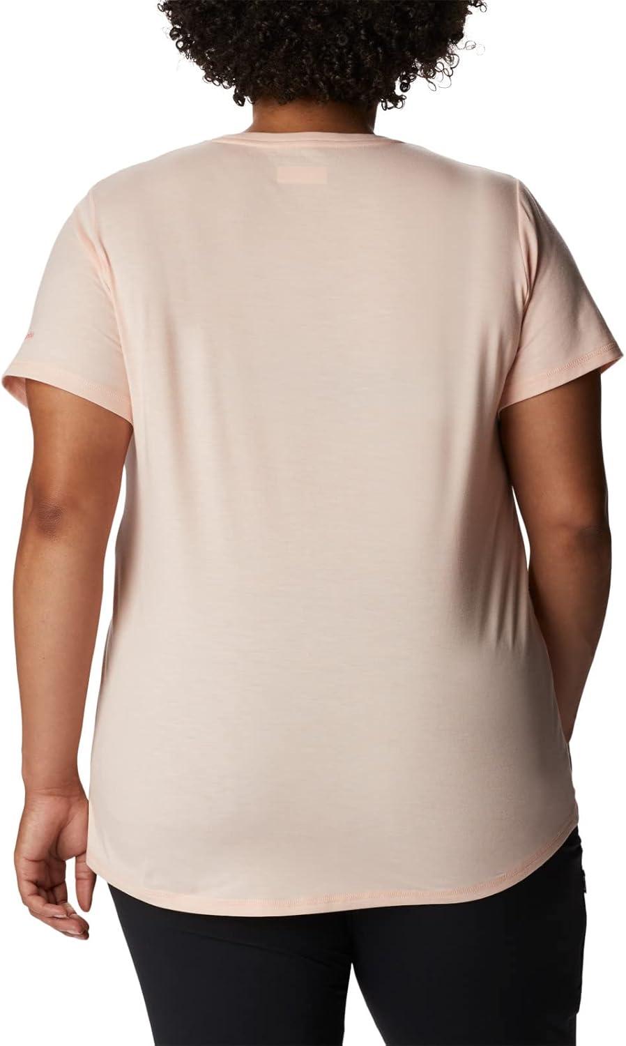 imageColumbia Womens Sun Trek Ss Graphic TeePeach Blossom HeatherCsc Gradient