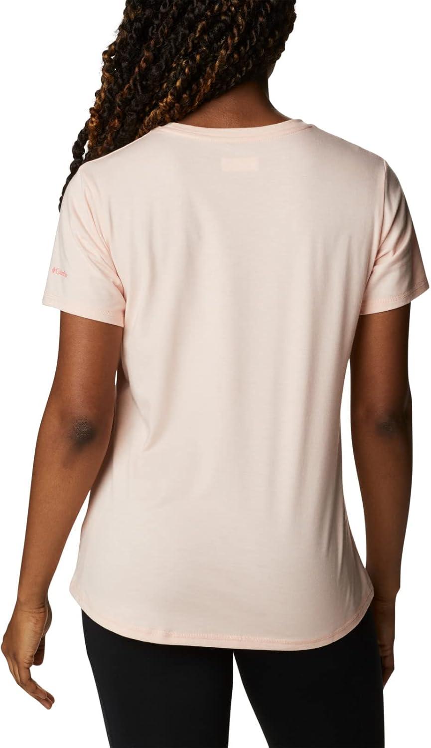 imageColumbia Womens Sun Trek Ss Graphic TeePeach Blossom HeatherCsc Gradient
