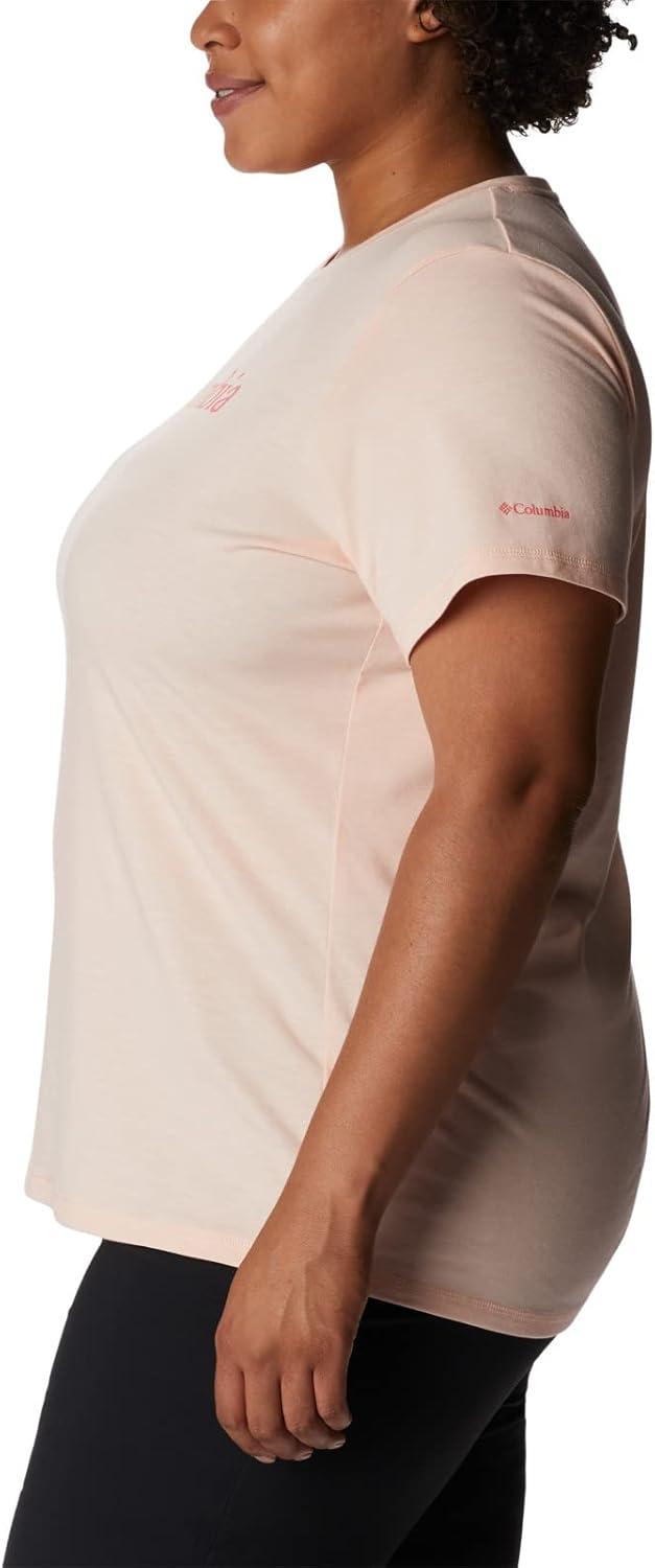 imageColumbia Womens Sun Trek Ss Graphic TeePeach Blossom HeatherCsc Gradient