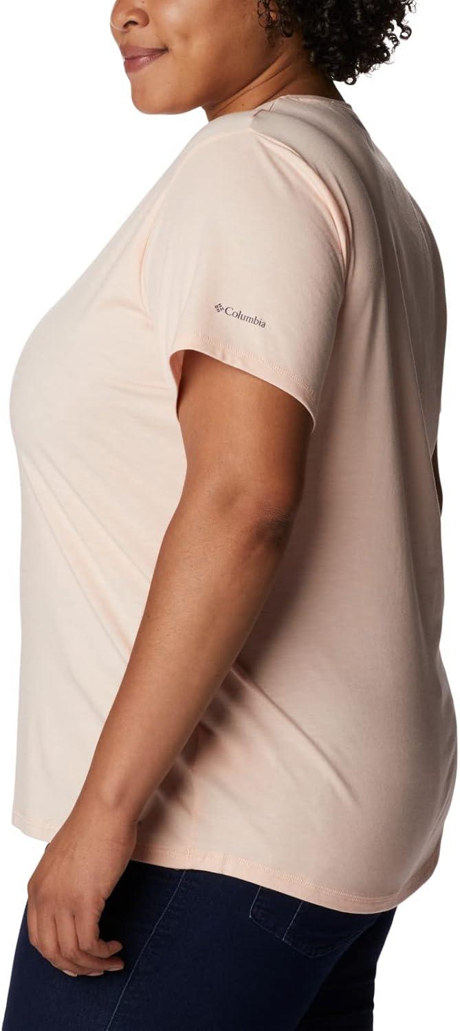 imageColumbia Womens Sun Trek Ss Graphic TeePeach Blossom HeatherSuntrek Trails