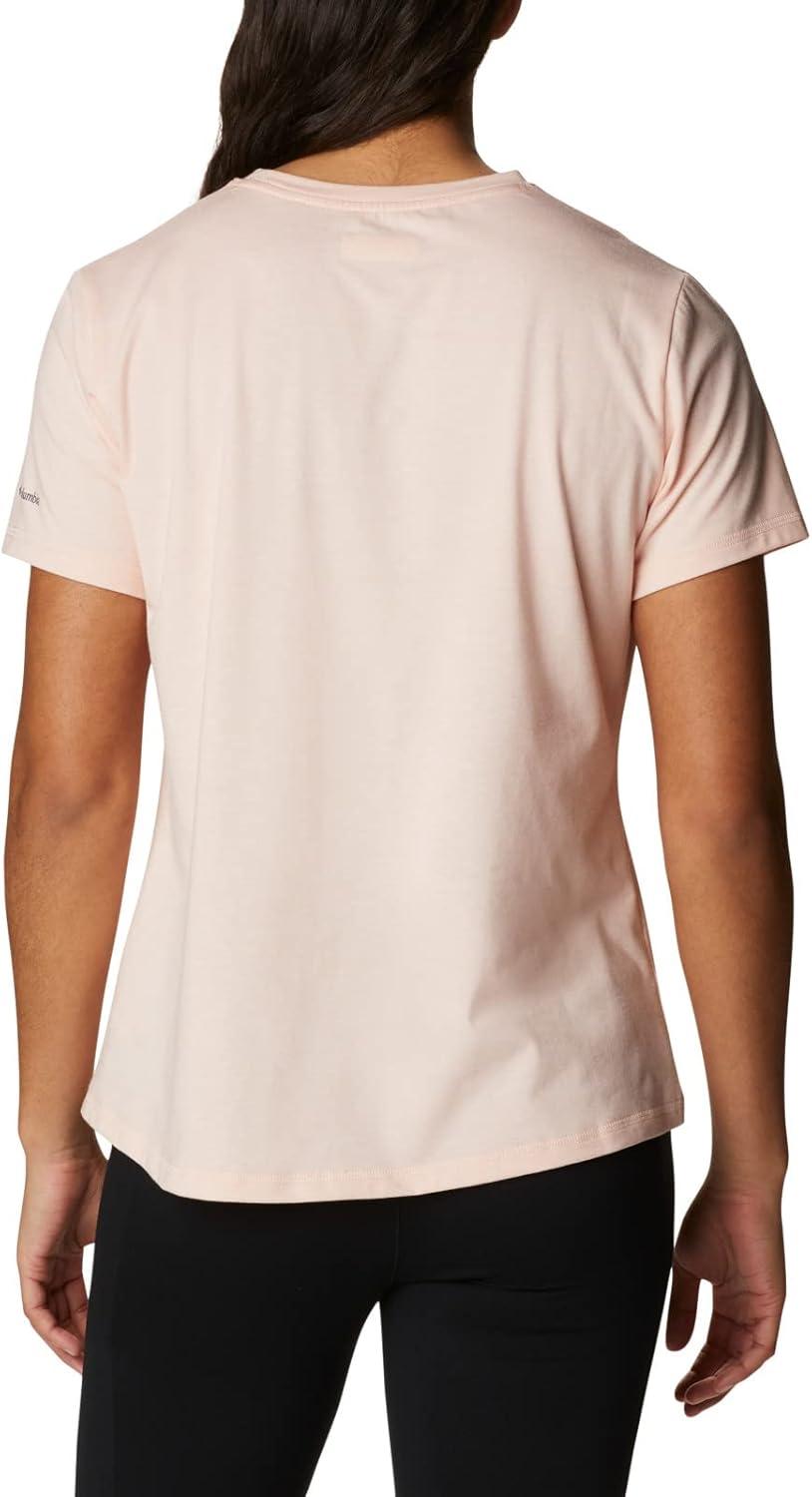 imageColumbia Womens Sun Trek Ss Graphic TeePeach Blossom HeatherSuntrek Trails