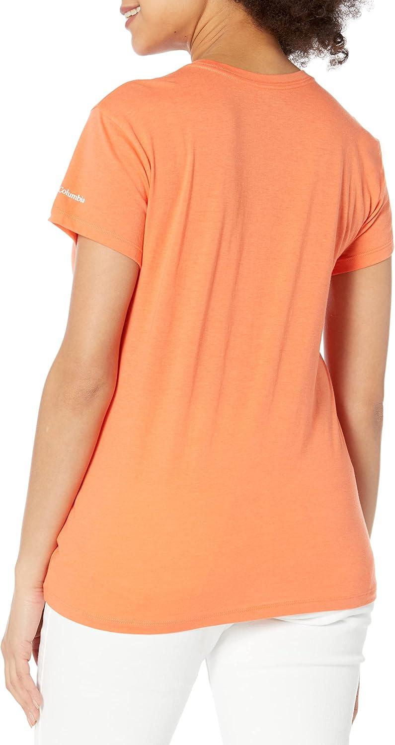 imageColumbia Womens Sun Trek Ss Graphic TeeSunset OrangeCsc Branded Graphic