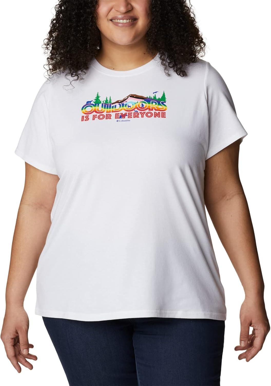 imageColumbia Womens Sun Trek Ss Graphic TeeWhiteAll for Outdoor Pride