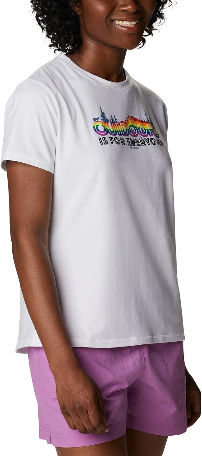 imageColumbia Womens Sun Trek Ss Graphic TeeWhiteAll for Outdoor Pride