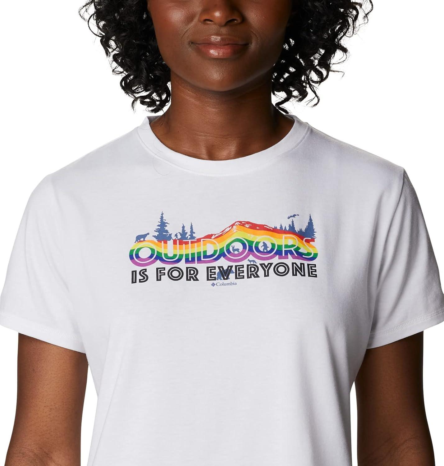 imageColumbia Womens Sun Trek Ss Graphic TeeWhiteAll for Outdoor Pride