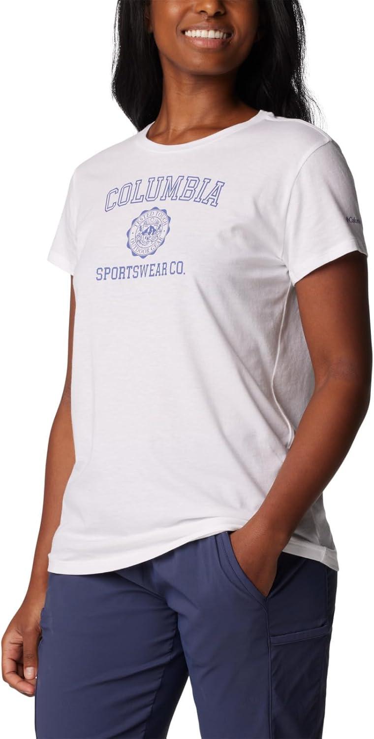 imageColumbia Womens Sun Trek Ss Graphic TeeWhiteCsc Emblem