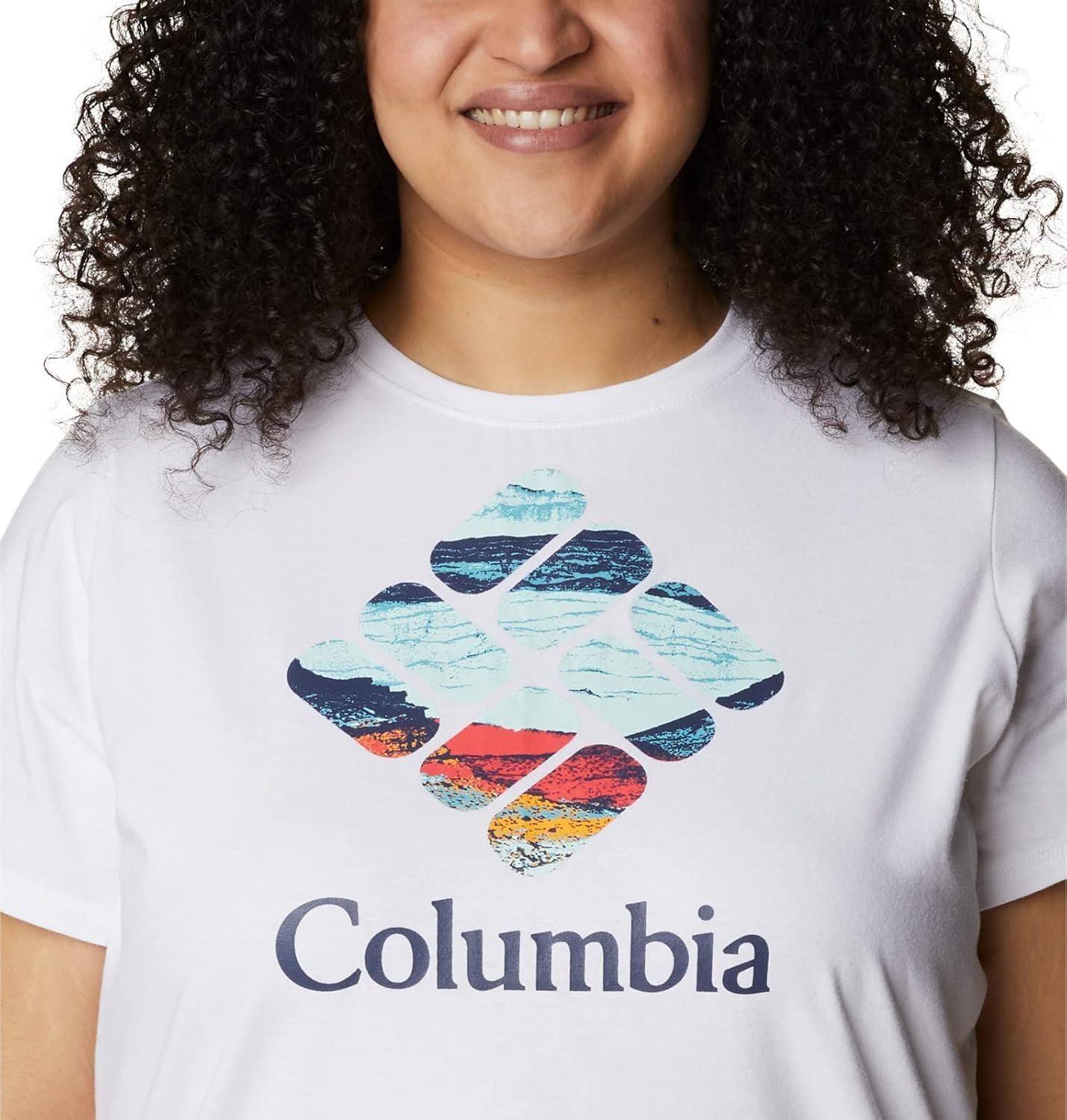 imageColumbia Womens Sun Trek Ss Graphic TeeWhiteCsc Stacked