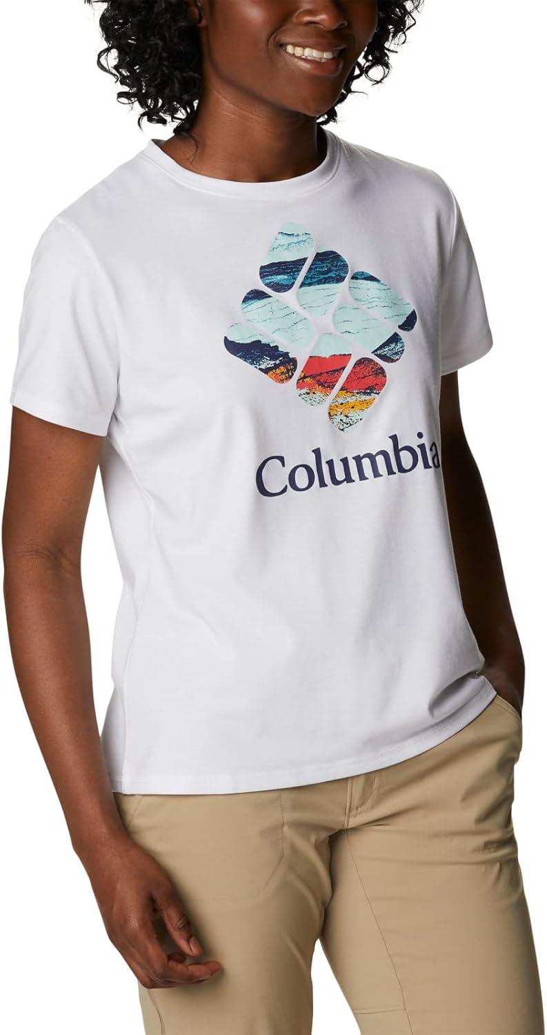 imageColumbia Womens Sun Trek Ss Graphic TeeWhiteCsc Stacked