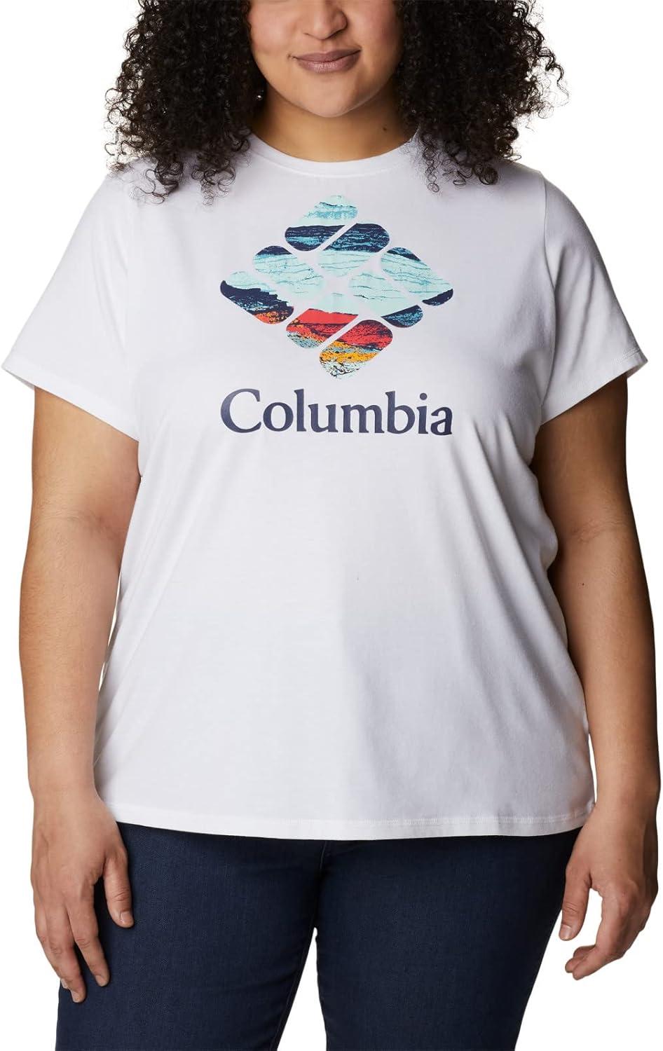 imageColumbia Womens Sun Trek Ss Graphic TeeWhiteCsc Stacked