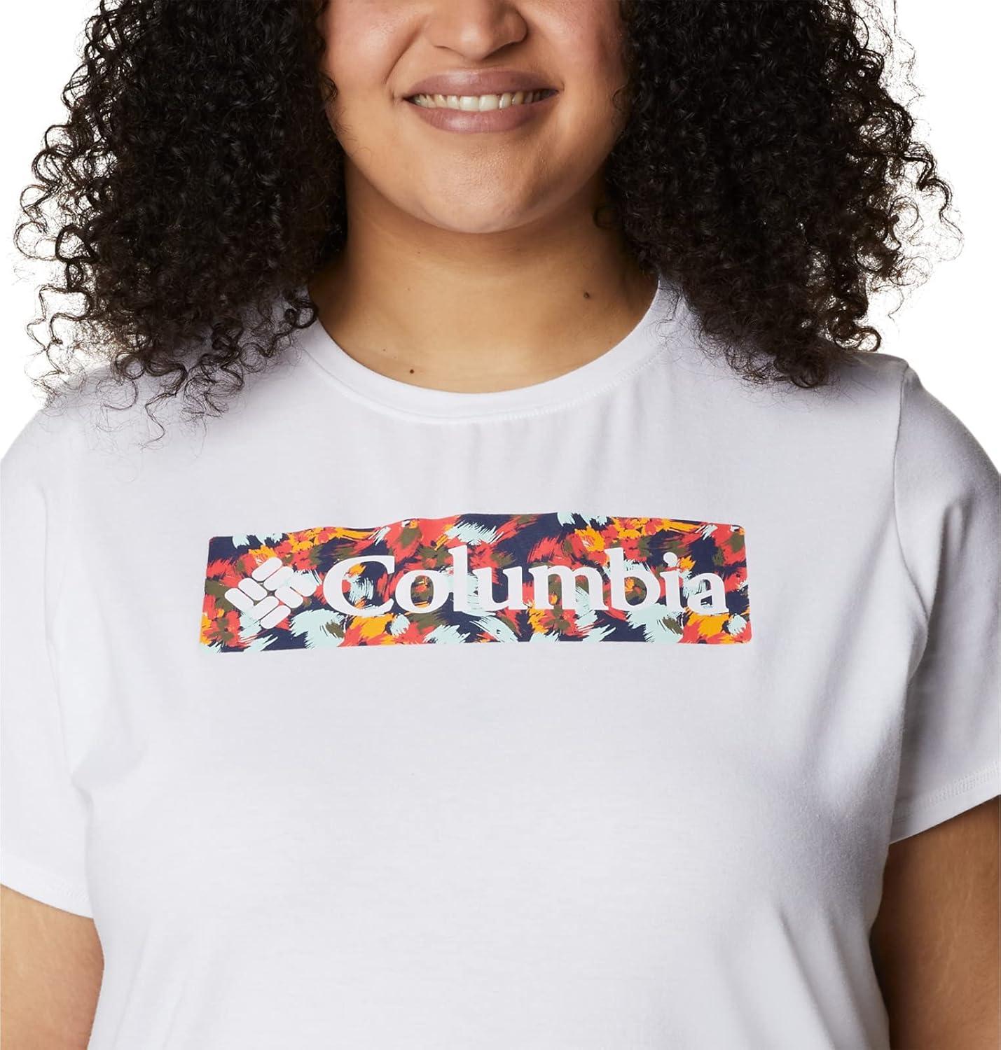 imageColumbia Womens Sun Trek Ss Graphic TeeWhiteTyphoon Bloom Frame