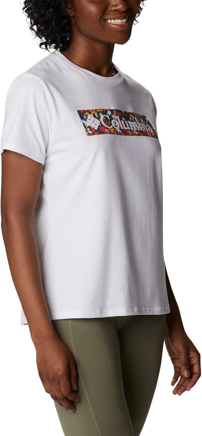 imageColumbia Womens Sun Trek Ss Graphic TeeWhiteTyphoon Bloom Frame