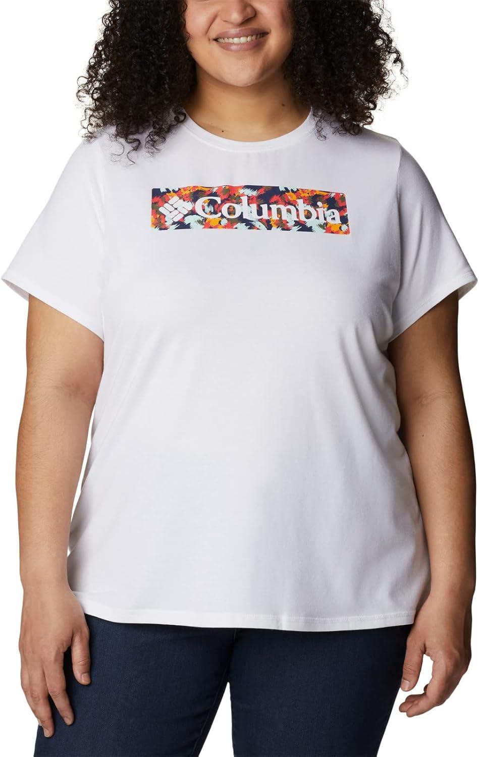 imageColumbia Womens Sun Trek Ss Graphic TeeWhiteTyphoon Bloom Frame