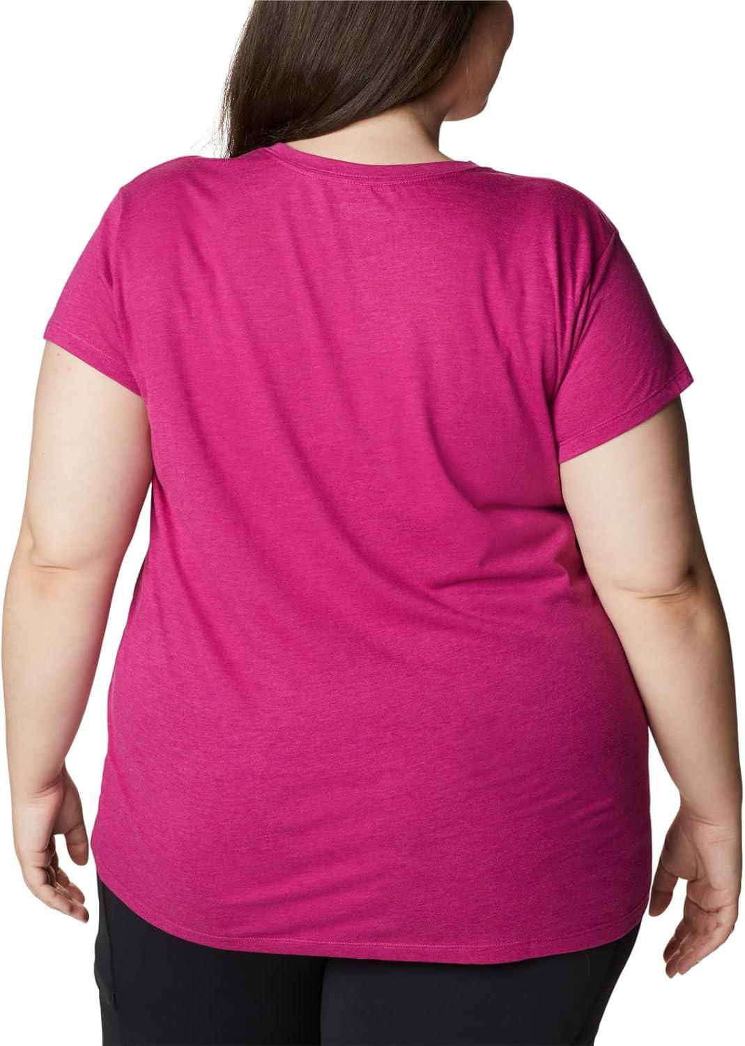imageColumbia Womens Sun Trek Ss Graphic TeeWild Fuchsia HeatherGem Columbia