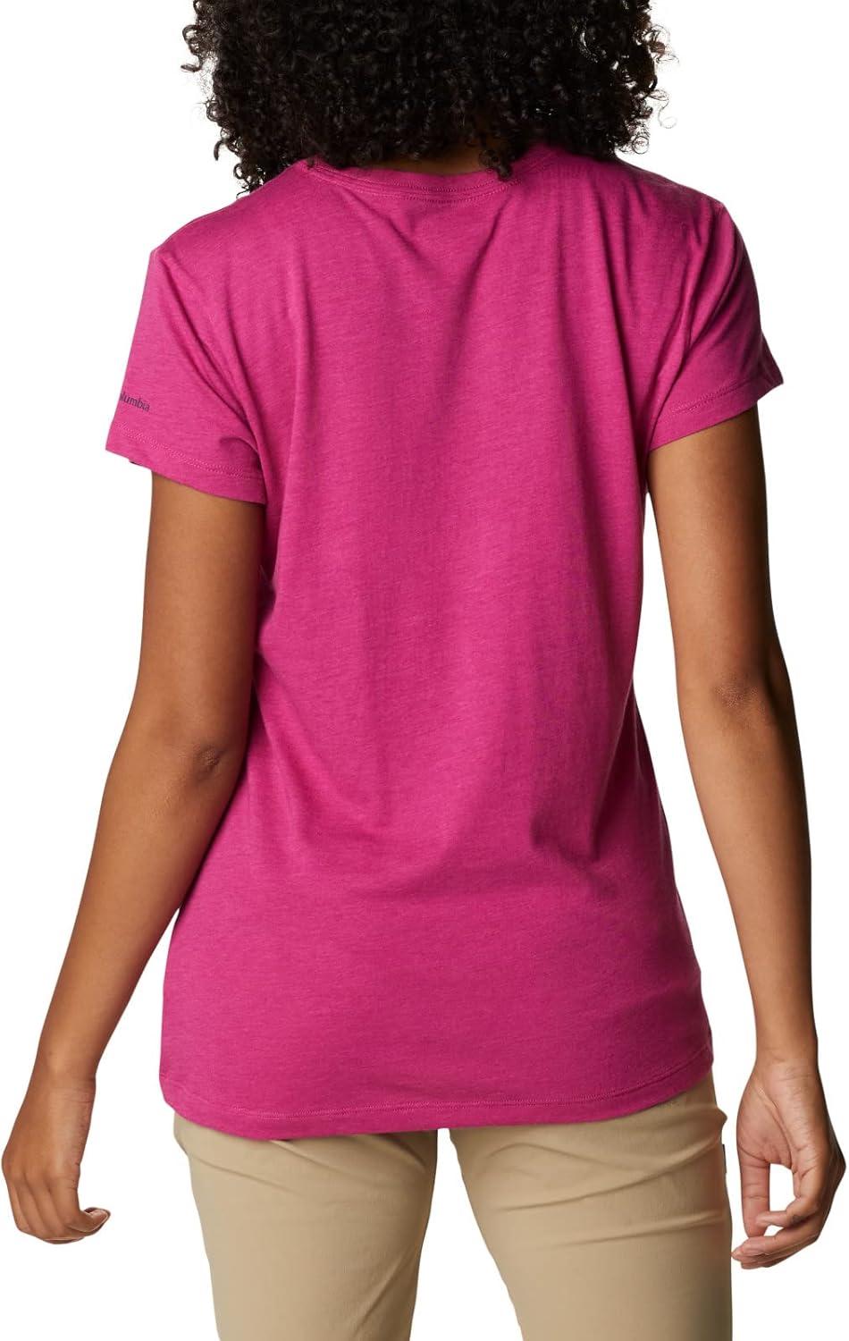 imageColumbia Womens Sun Trek Ss Graphic TeeWild Fuchsia HeatherGem Columbia