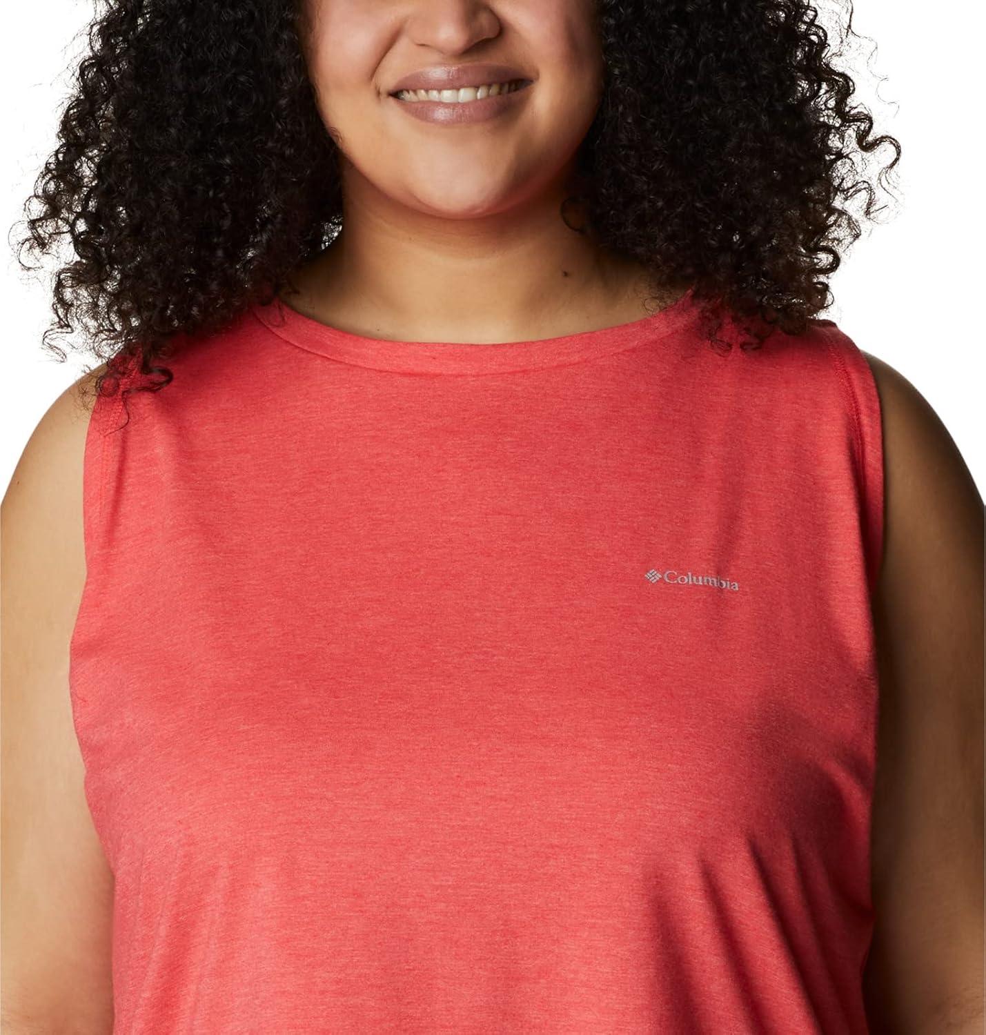imageColumbia Womens Sun Trek TankRed Hibiscus Heather