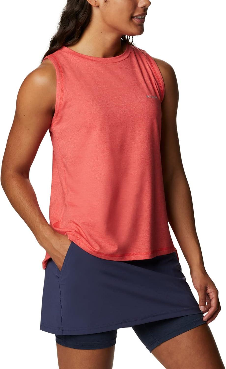 imageColumbia Womens Sun Trek TankRed Hibiscus Heather
