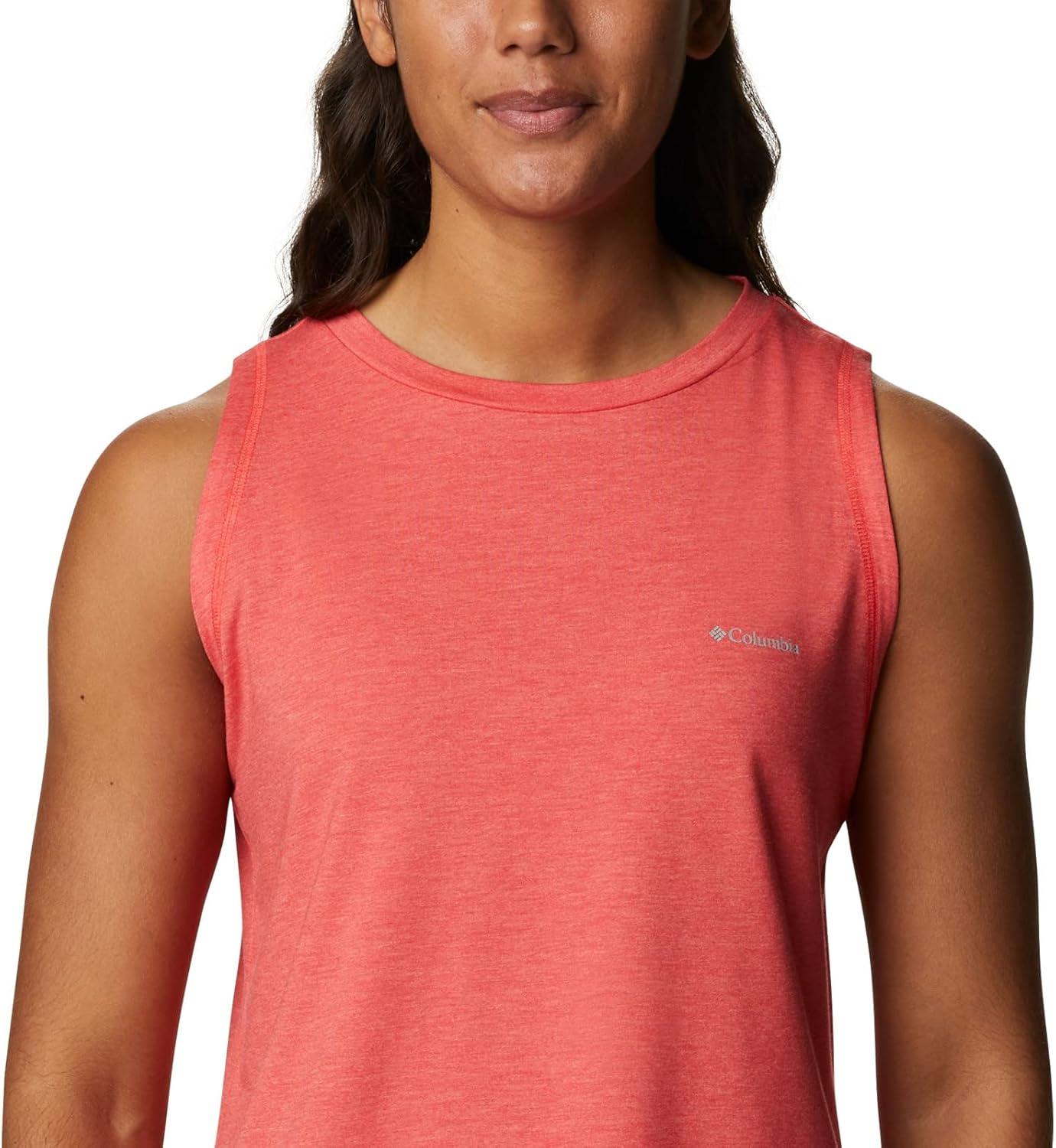 imageColumbia Womens Sun Trek TankRed Hibiscus Heather