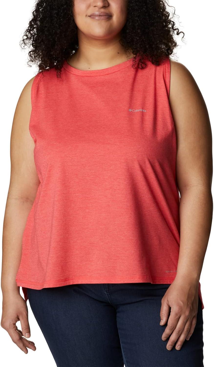 imageColumbia Womens Sun Trek TankRed Hibiscus Heather
