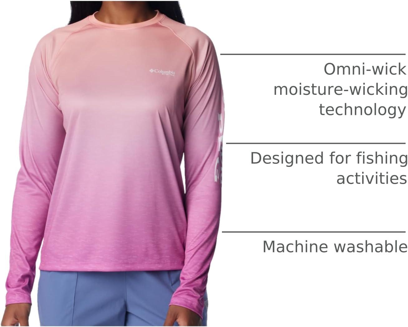 imageColumbia Womens Super Tidal Tee Long SleeveBright Lavender Gradient Scalefade