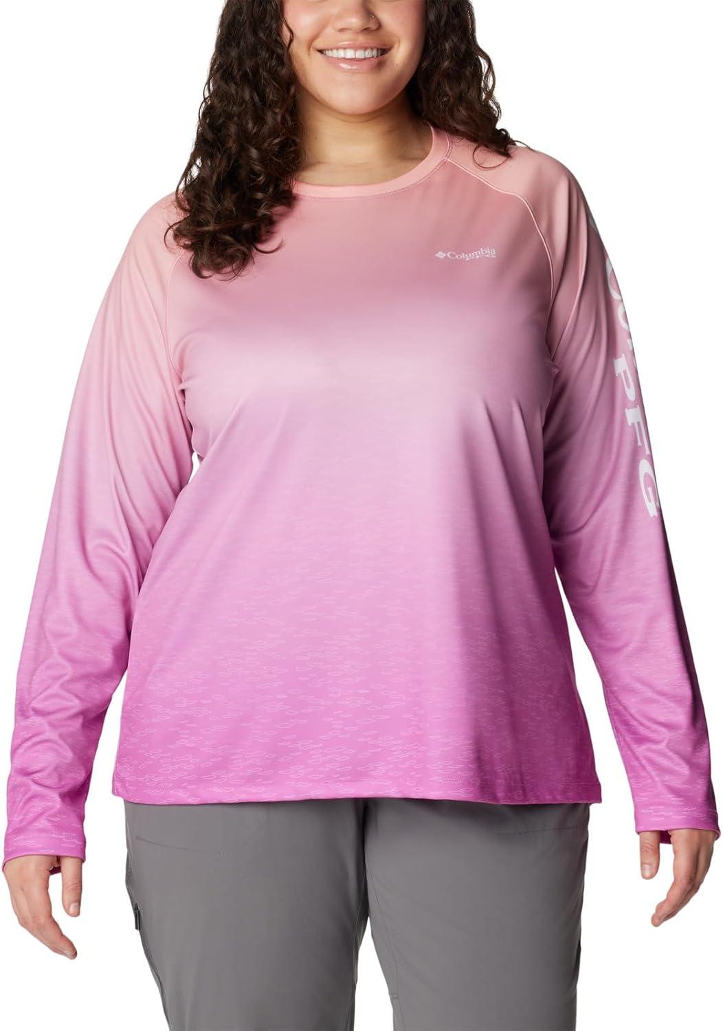 imageColumbia Womens Super Tidal Tee Long SleeveBright Lavender Gradient Scalefade