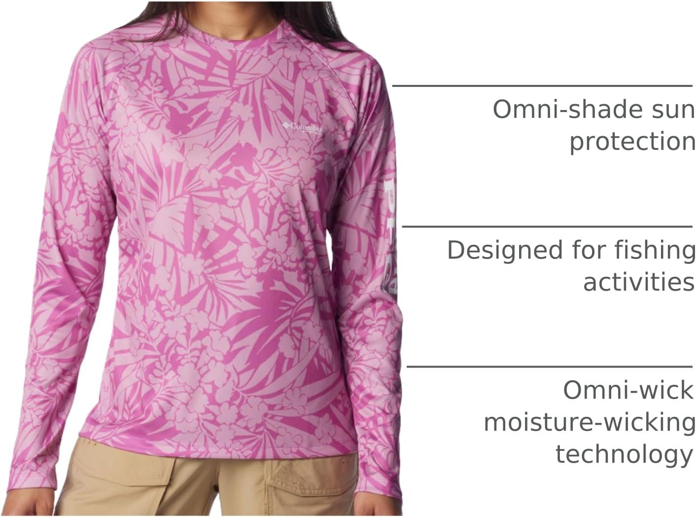 imageColumbia Womens Super Tidal Tee Long SleeveBright Lavender Tropictones