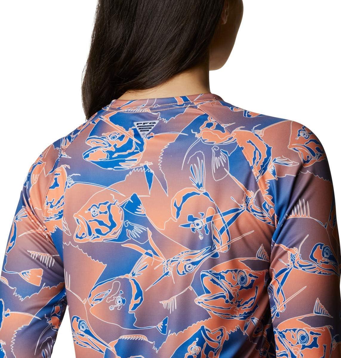 imageColumbia Womens Super Tidal Tee Long SleeveBright Nectar Fish Frenzy Print