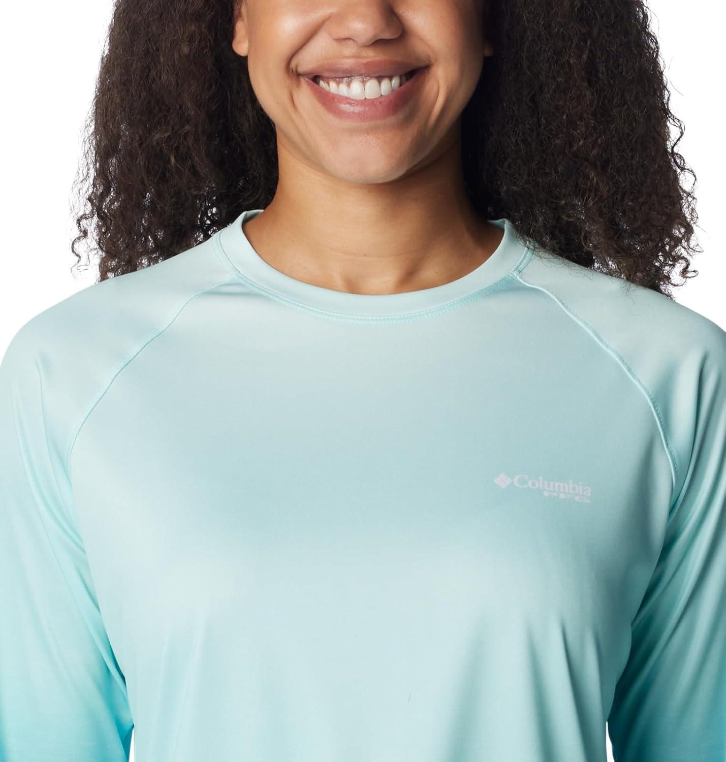 imageColumbia Womens Super Tidal Tee Long SleeveCanyon Blue Gradient Scalefade