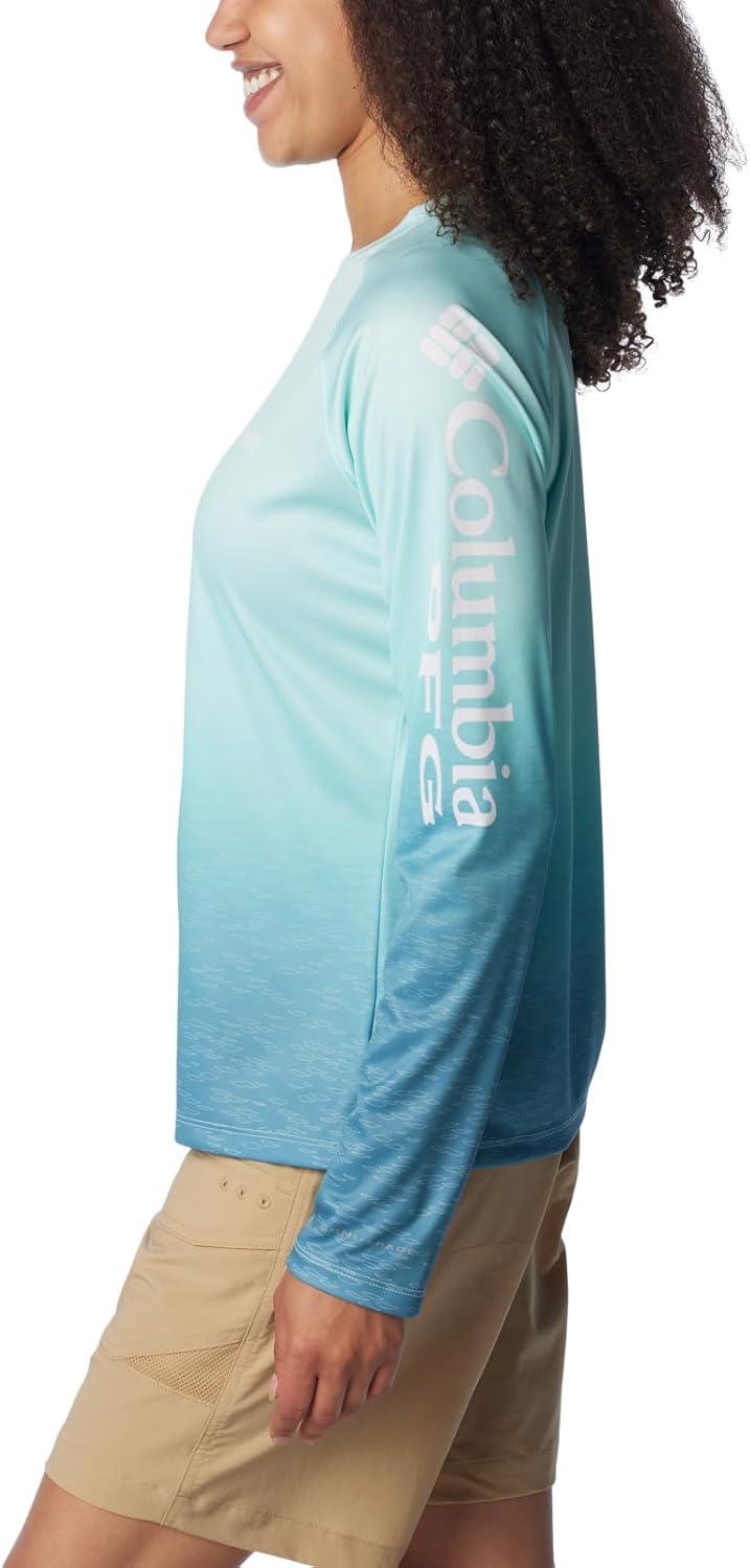 imageColumbia Womens Super Tidal Tee Long SleeveCanyon Blue Gradient Scalefade