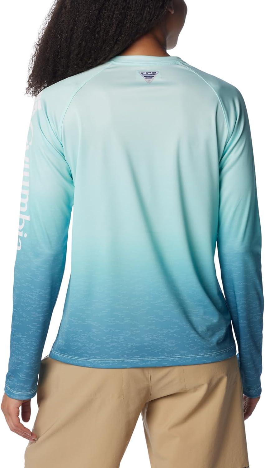 imageColumbia Womens Super Tidal Tee Long SleeveCanyon Blue Gradient Scalefade