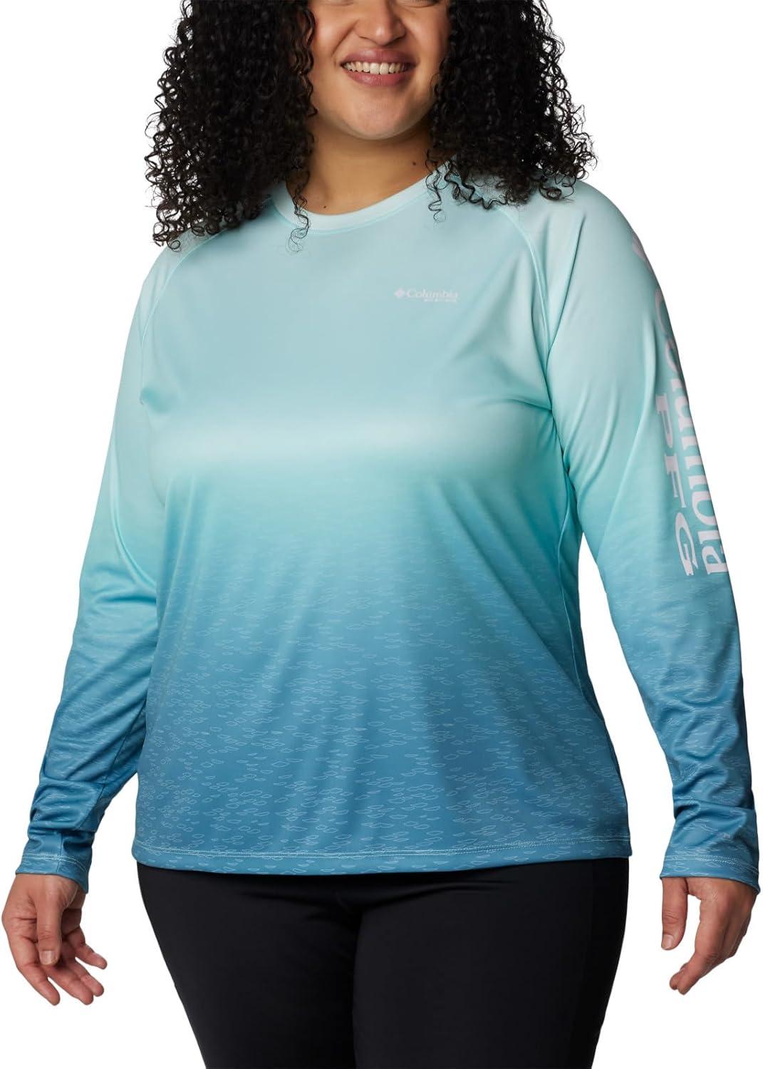 imageColumbia Womens Super Tidal Tee Long SleeveCanyon Blue Gradient Scalefade