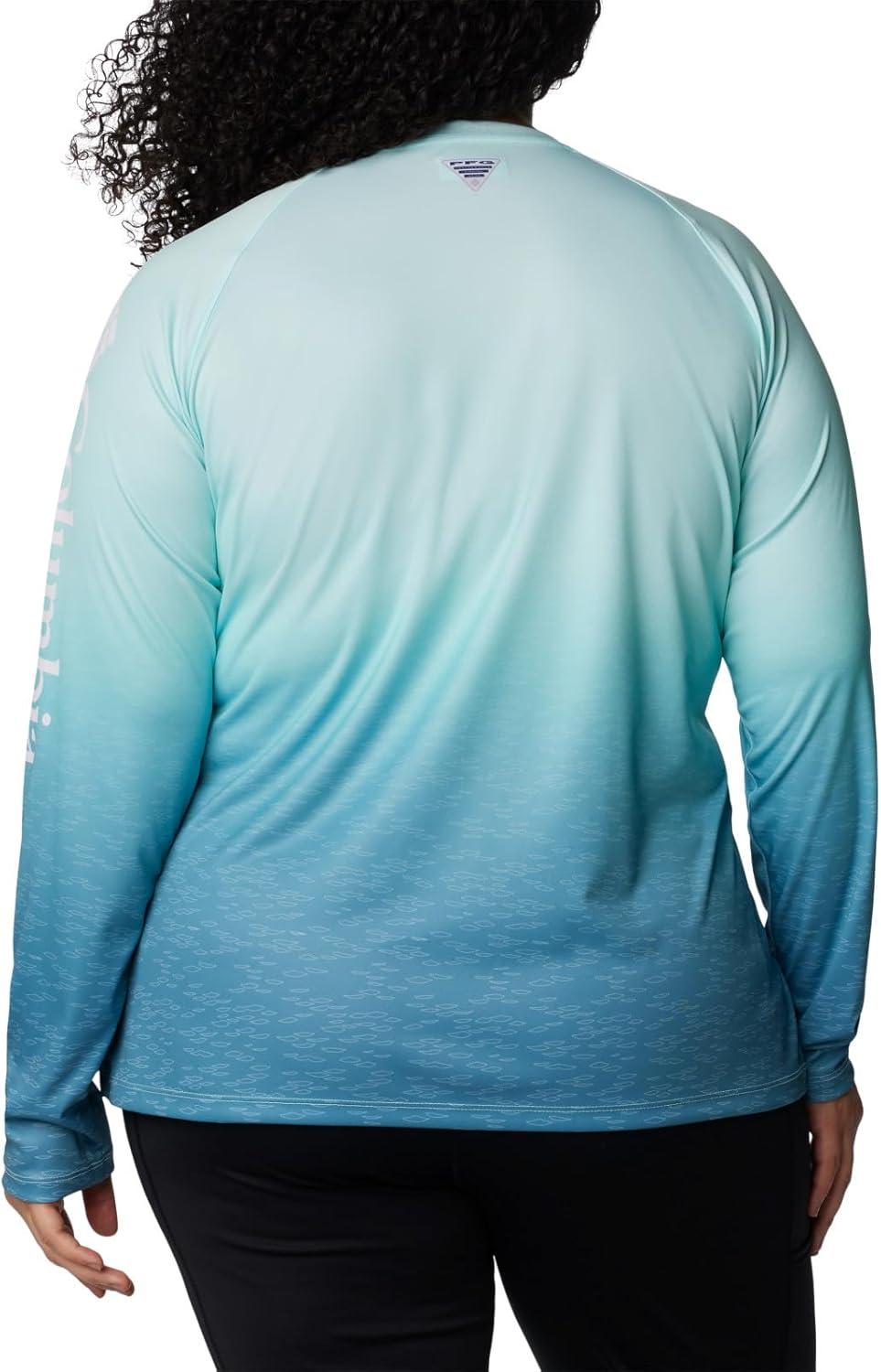 imageColumbia Womens Super Tidal Tee Long SleeveCanyon Blue Gradient Scalefade