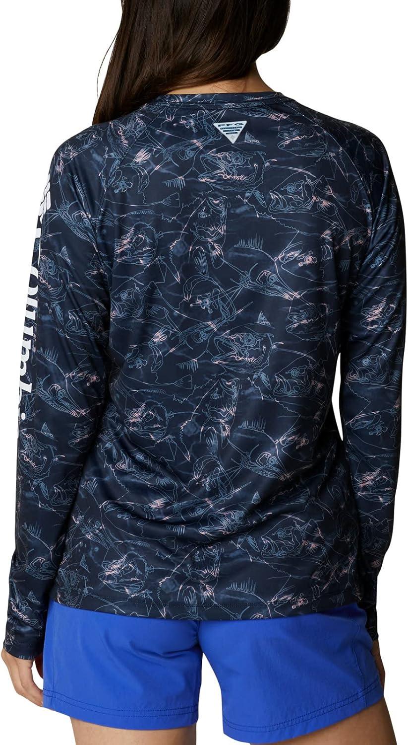 imageColumbia Womens Super Tidal Tee Long SleeveCollegiate Navy Contour Fish