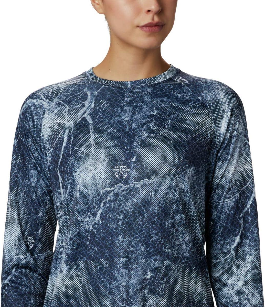 imageColumbia Womens Super Tidal Tee Long SleeveCollegiate Navy Mako Print