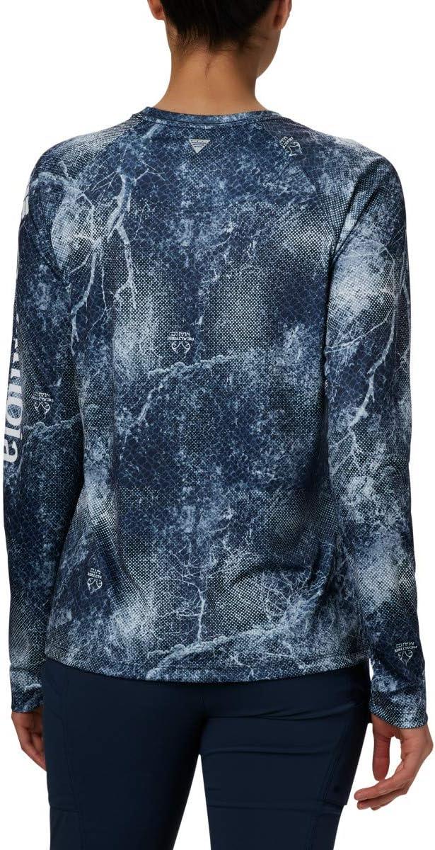 imageColumbia Womens Super Tidal Tee Long SleeveCollegiate Navy Mako Print