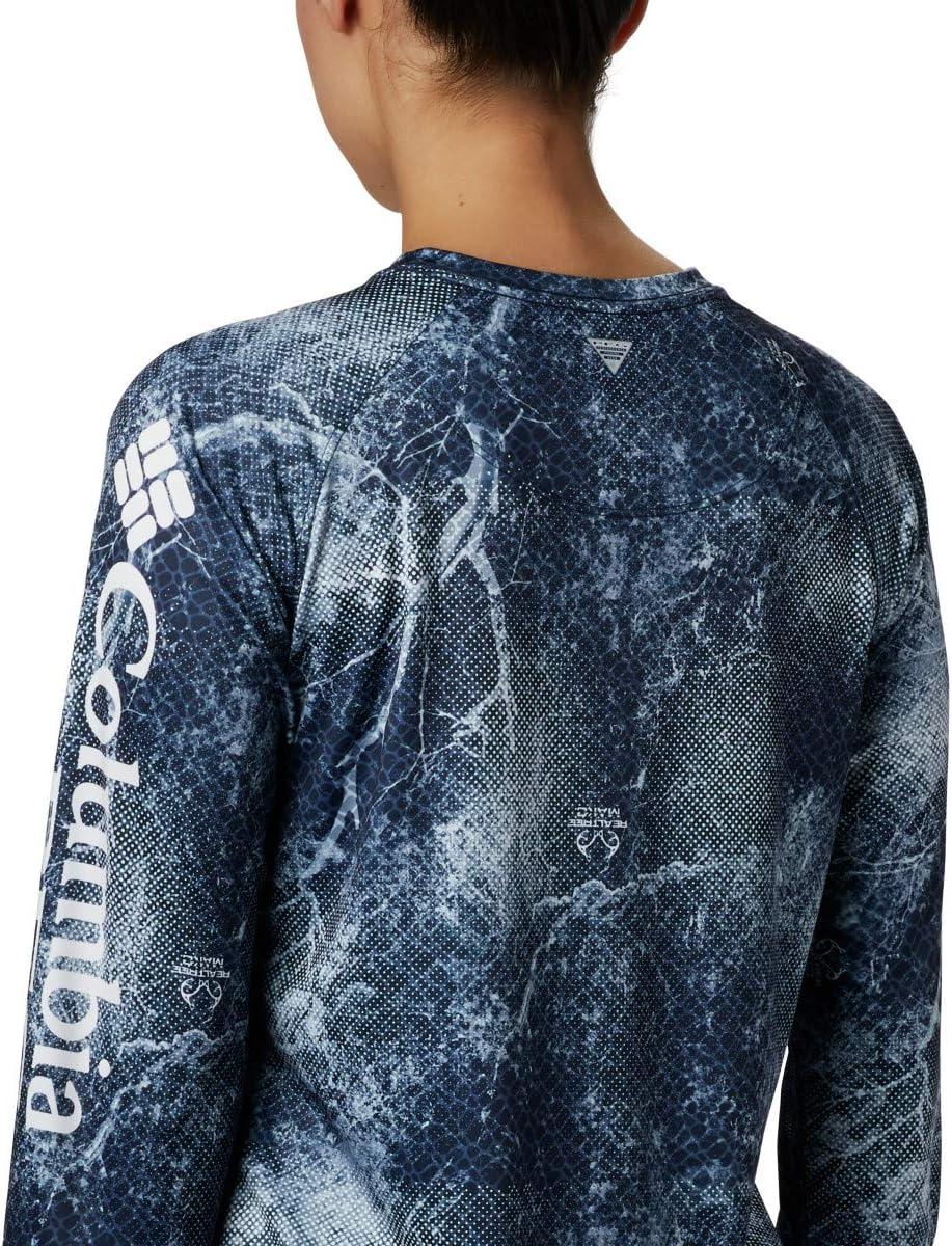 imageColumbia Womens Super Tidal Tee Long SleeveCollegiate Navy Mako Print