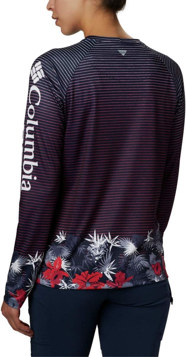 imageColumbia Womens Super Tidal Tee Long SleeveCollegiate Navy Wild Stripes Print