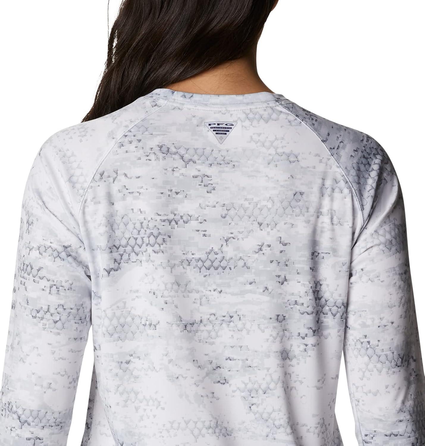 imageColumbia Womens Super Tidal Tee Long SleeveCool Grey Pfg Camo Print