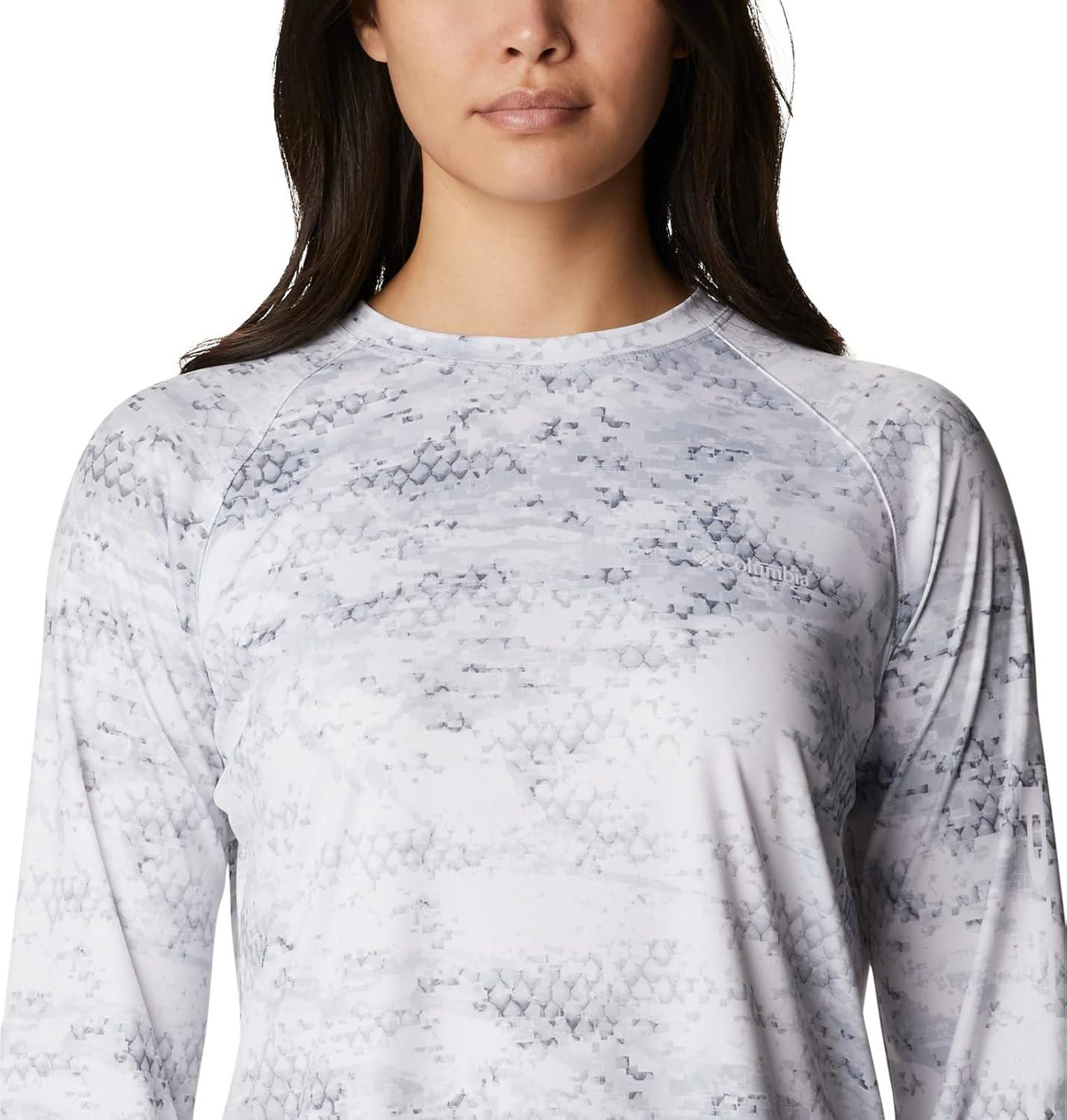 imageColumbia Womens Super Tidal Tee Long SleeveCool Grey Pfg Camo Print