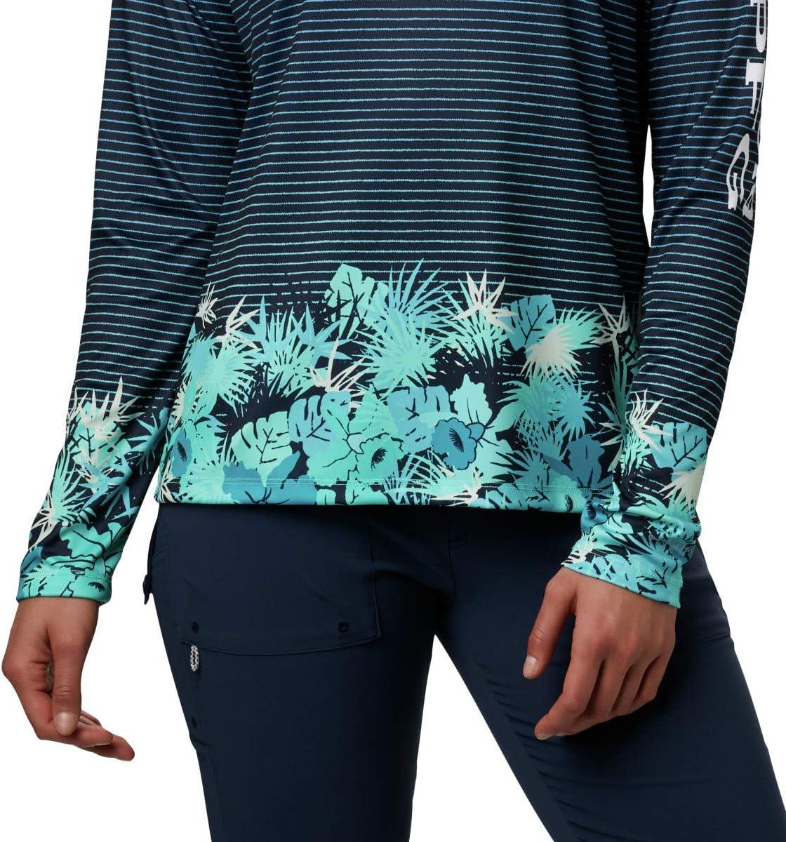 imageColumbia Womens Super Tidal Tee Long SleeveDolphin Wild Stripes Print