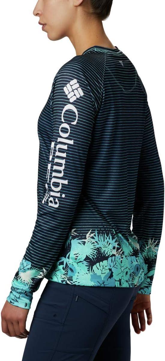imageColumbia Womens Super Tidal Tee Long SleeveDolphin Wild Stripes Print