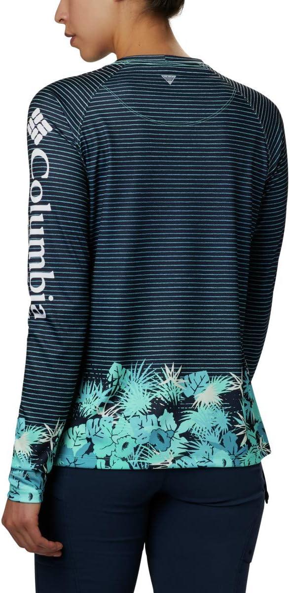 imageColumbia Womens Super Tidal Tee Long SleeveDolphin Wild Stripes Print