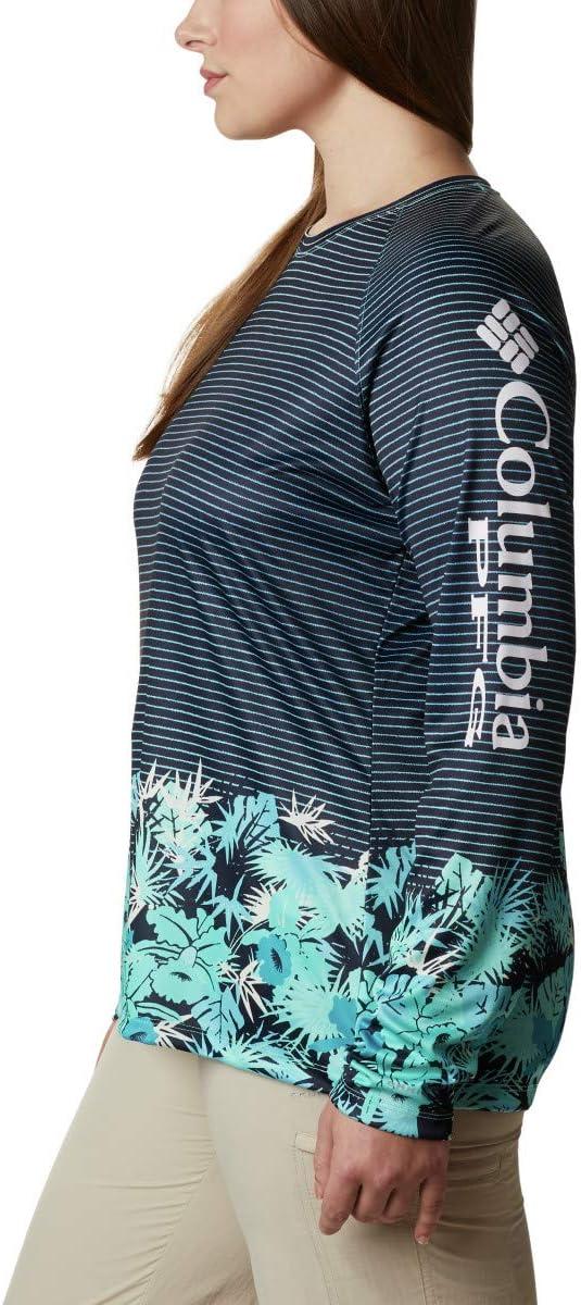 imageColumbia Womens Super Tidal Tee Long SleeveDolphin Wild Stripes Print