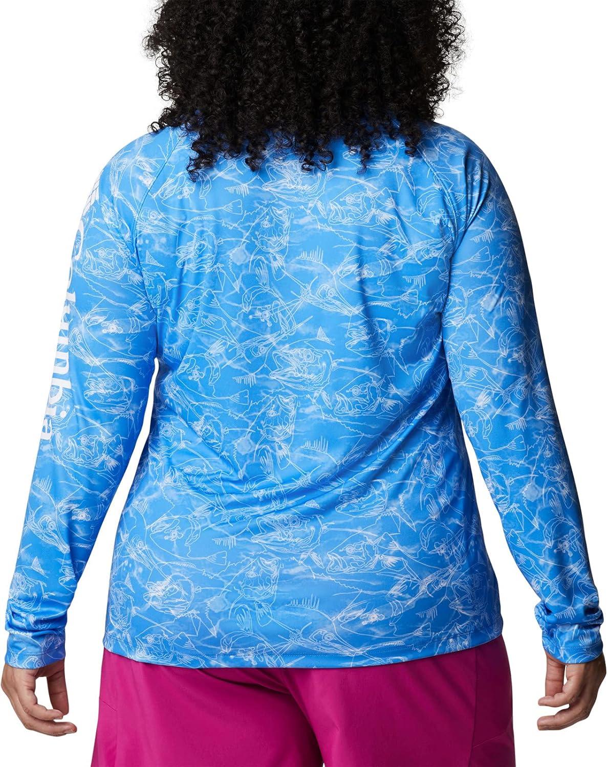 imageColumbia Womens Super Tidal Tee Long SleeveHarbor Blue Contour Fish
