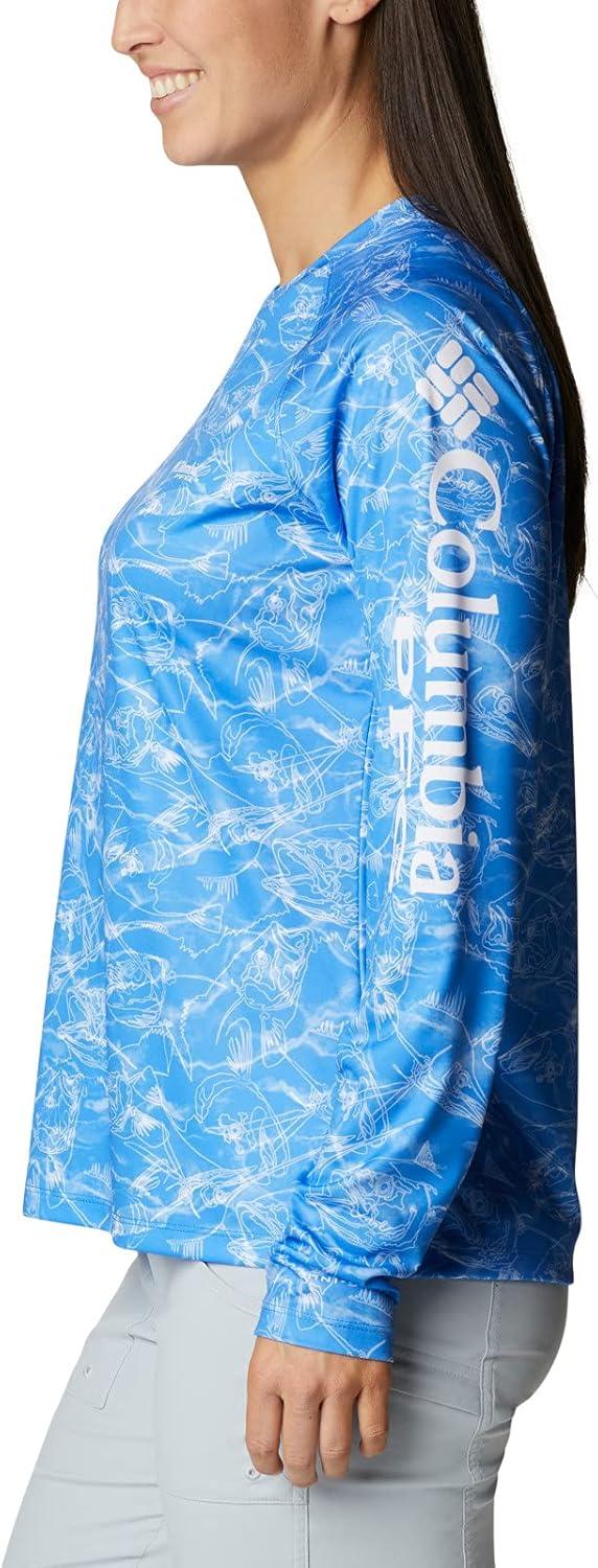 imageColumbia Womens Super Tidal Tee Long SleeveHarbor Blue Contour Fish