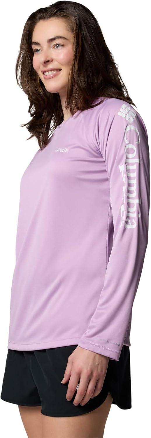 imageColumbia Womens Super Tidal Tee Long SleeveHydrangea HeatherWhite Logo