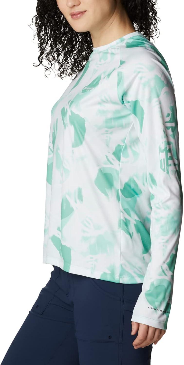 imageColumbia Womens Super Tidal Tee Long SleeveKelpAuroras Print