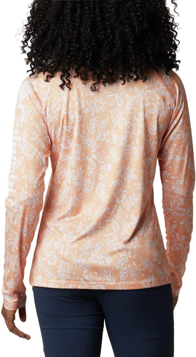 imageColumbia Womens Super Tidal Tee Long SleeveLight Juice Archive Palms Print
