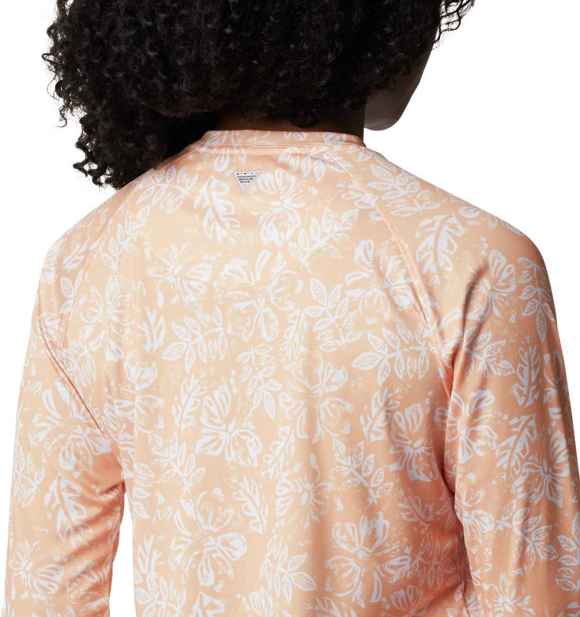 imageColumbia Womens Super Tidal Tee Long SleeveLight Juice Archive Palms Print